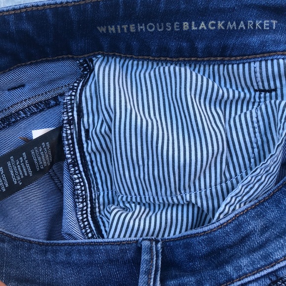 WHBM Floral Embroidered Crop Skinny Jeans Size 2 - Picture 9 of 11